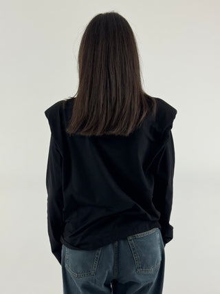 T-shirt con spallacci e nodo laterale - SH005150