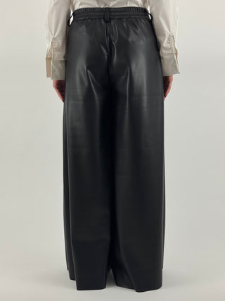 Pantalone palazzo in ecopelle - S12132ECO
